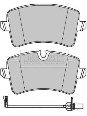 BORG & BECK Комплект тормозных колодок, дисковый тормоз BBP2291